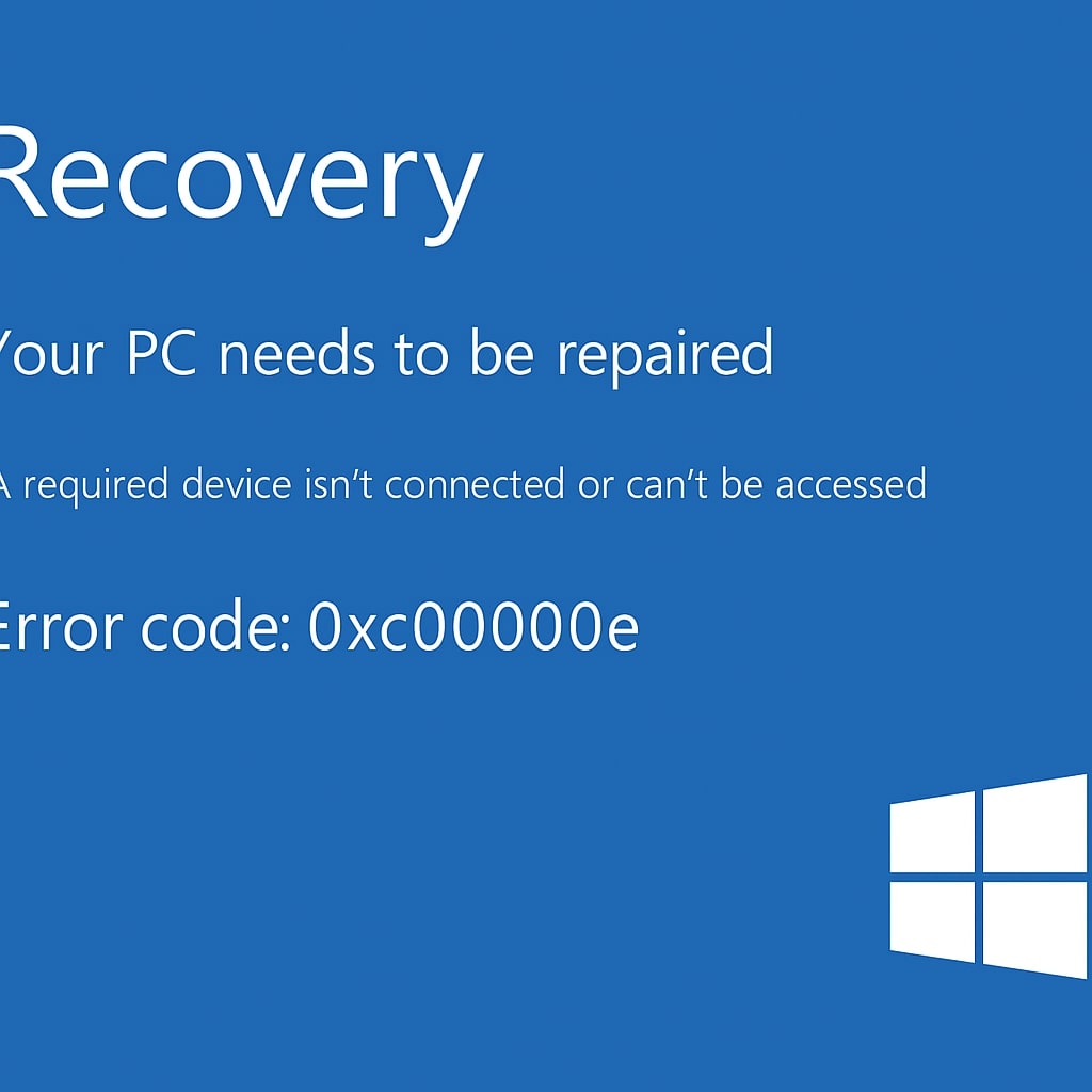 Windows error code Error code 0xc00000e bitlocker solution