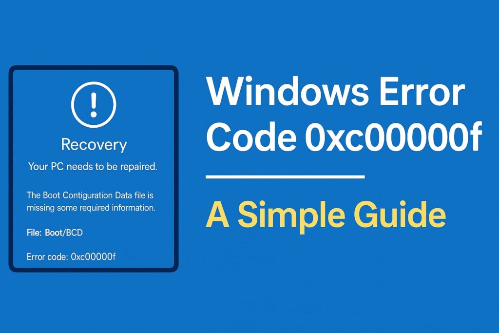 Windows Error Code 0xc00000f Solution