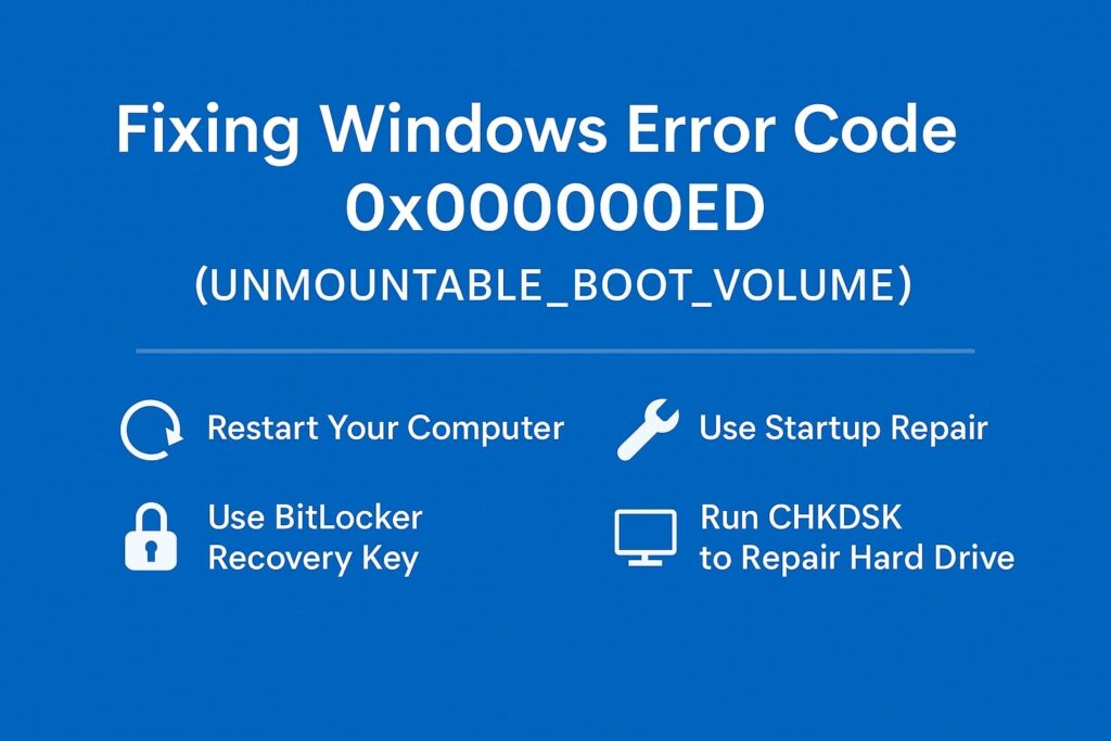 Windows Error Code 0x000000ED Data Recovery