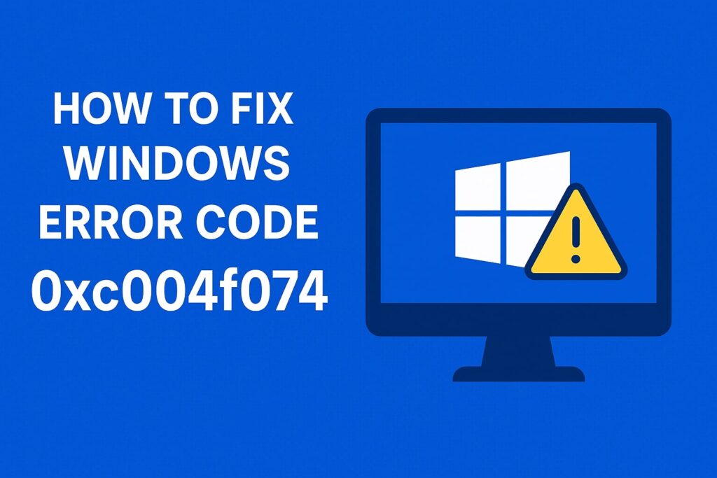 Fixing Windows Error Code 0xc004f074