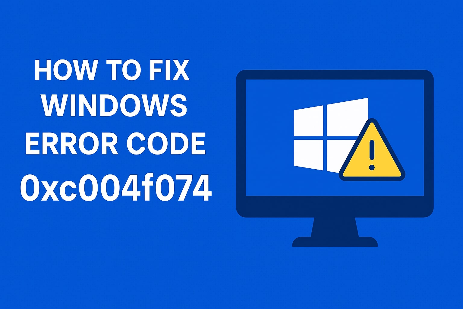 Fixing Windows Error Code 0xc004f074